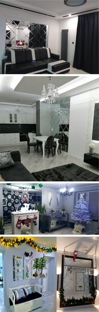 Lustro Fazowane Glamour 170x42 Srebrne