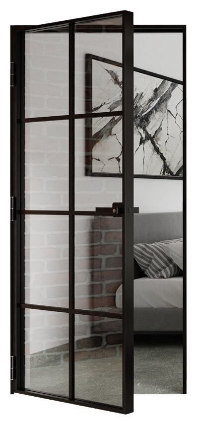 Drzwi Aluminiowe Float Slim Loft Komplet z Ościeżnica Lewe 8 Pól 880x2080mm